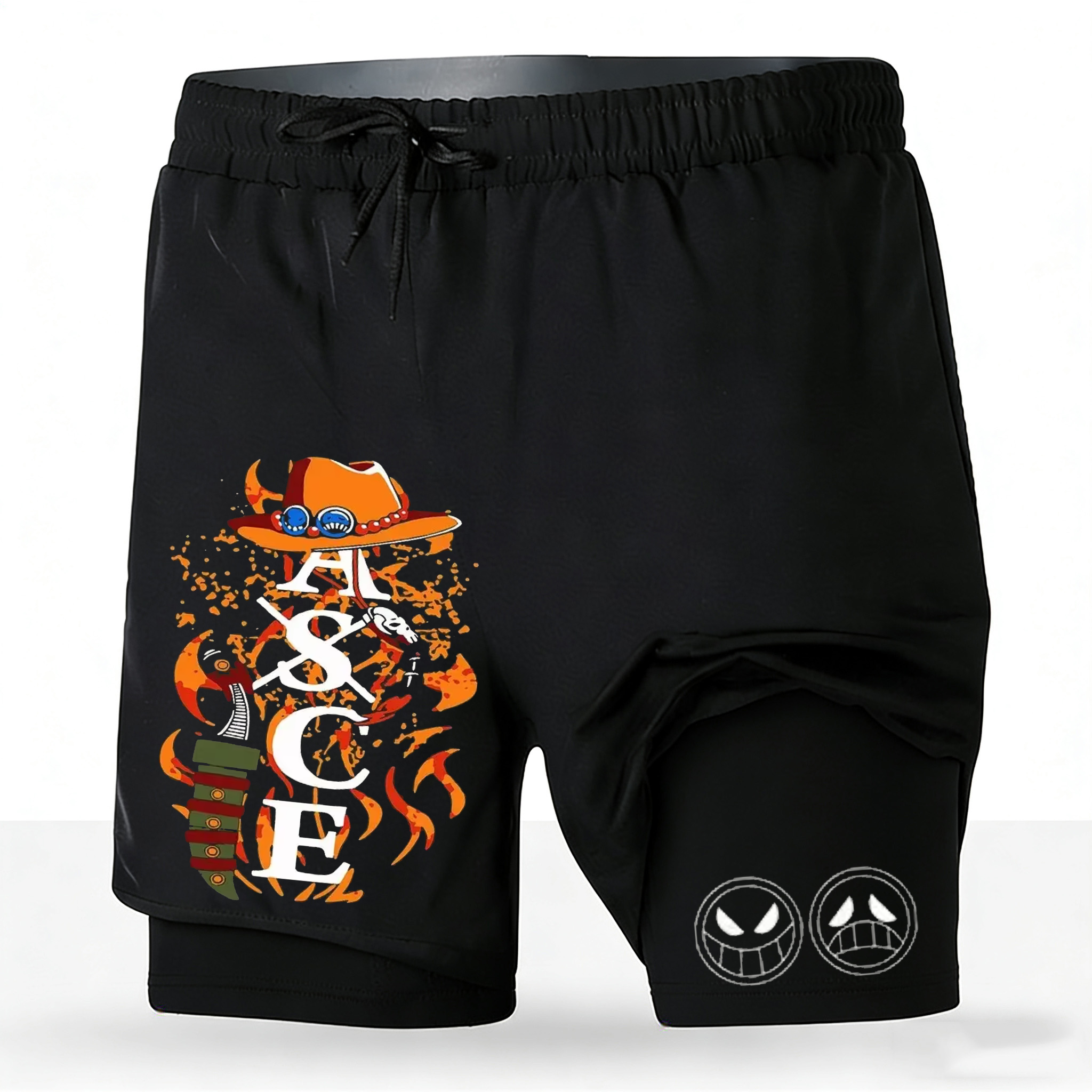 Running Gear Japan - Men's One Piece Anime 2-in-1 Running
