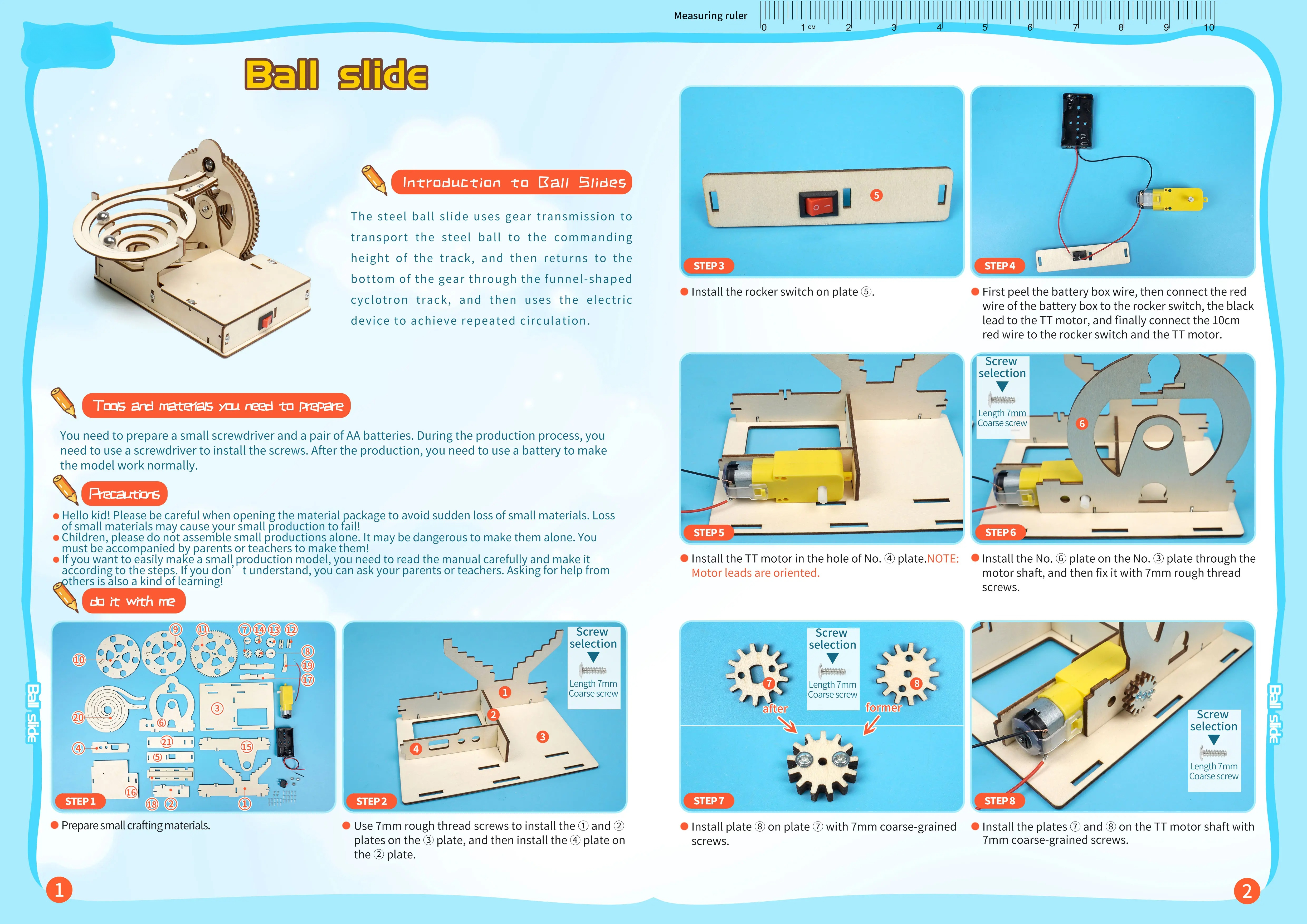 DIY Assemble Mechanical Marble - Running Gear Parts ulasan dan harga
