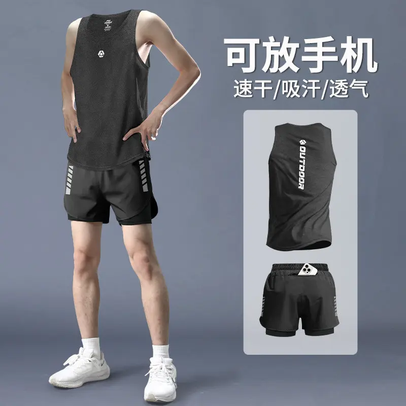 Men's Quick-Dry Tank Top & Sho - Running Gear For Marathon ulasan dan harga