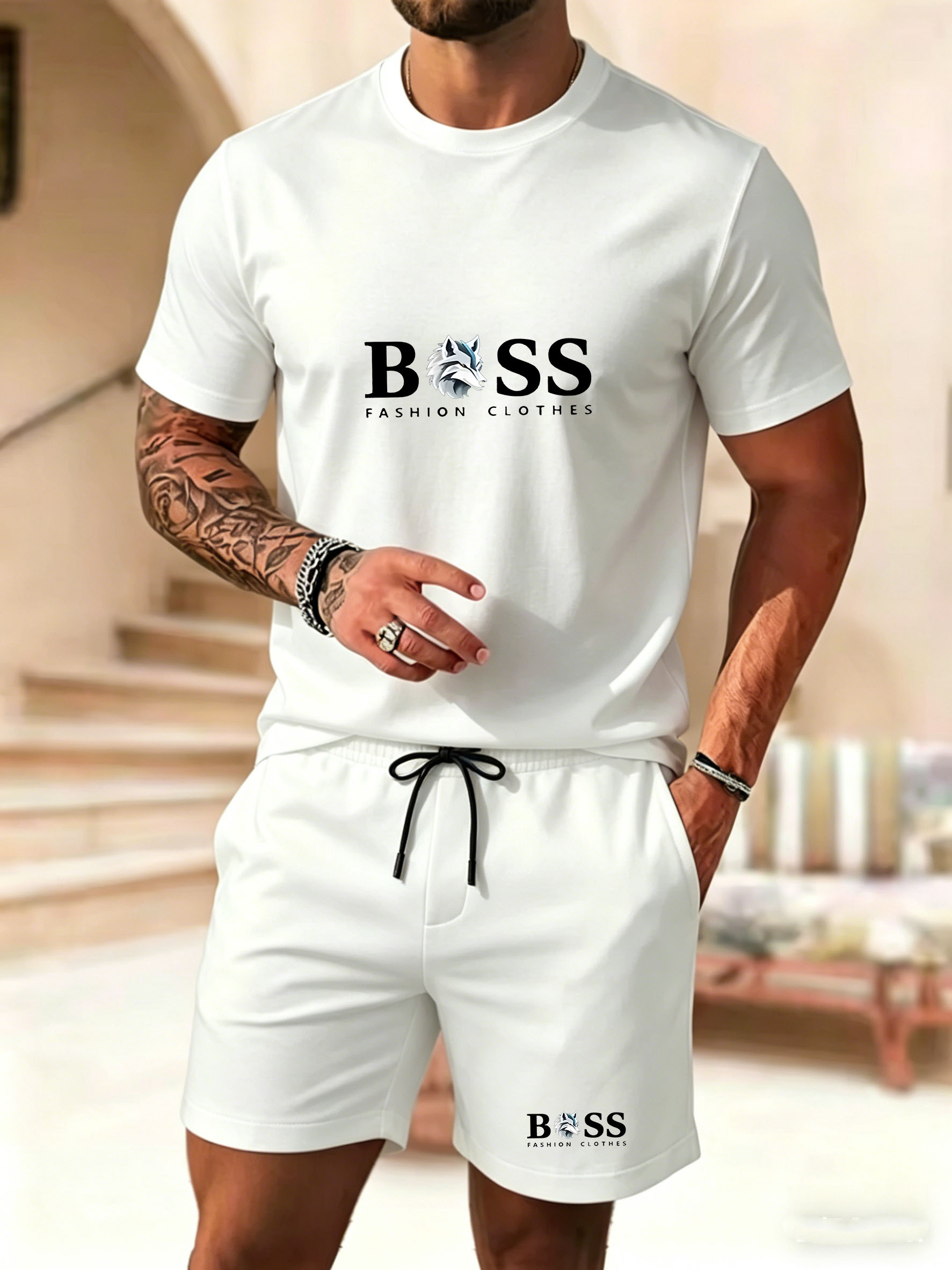 Men's two-piece sportswear sho - Running Gear For Men ulasan dan harga