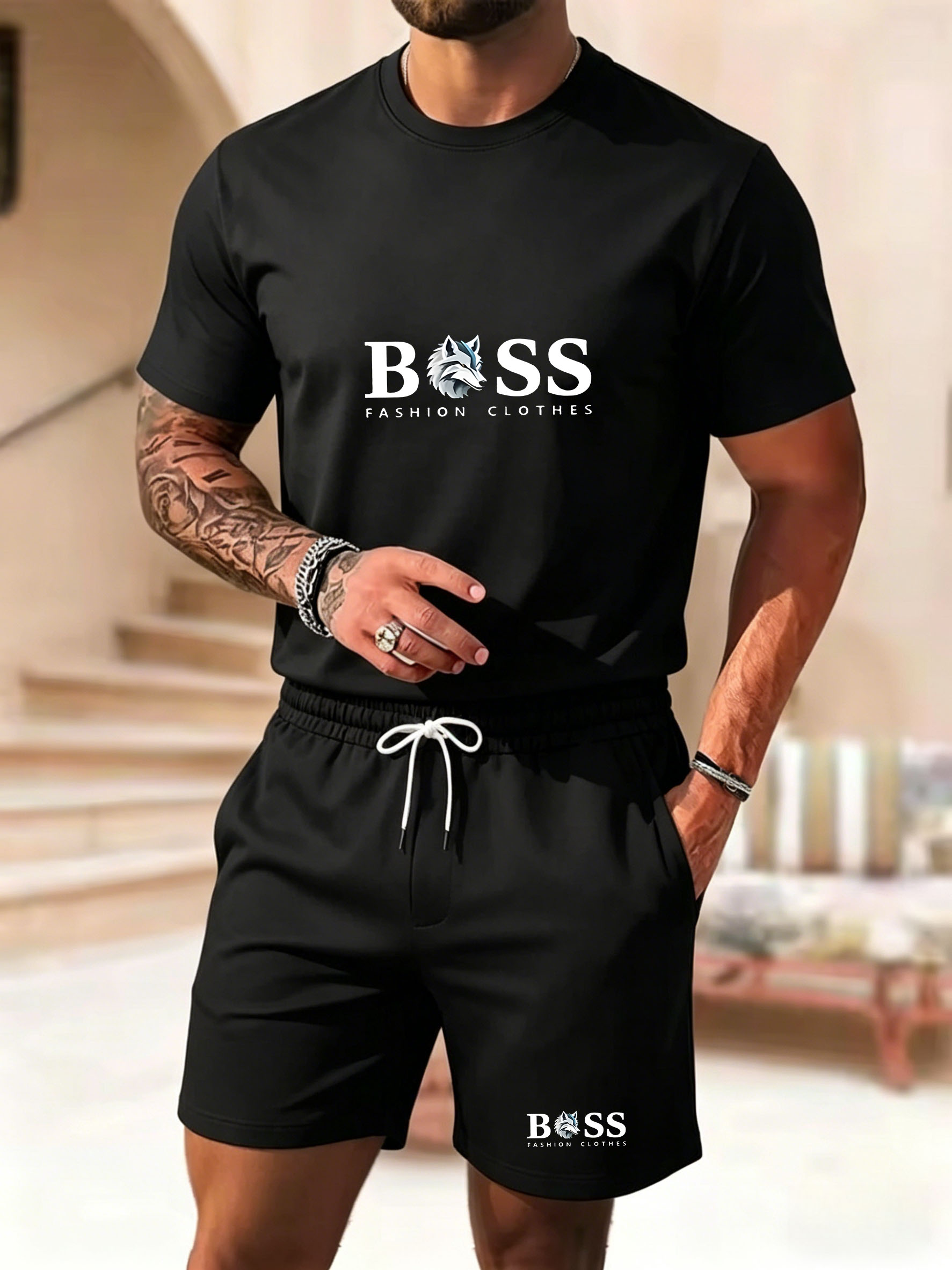 Men's two-piece sportswear sho - Running Gear For Men ulasan dan harga