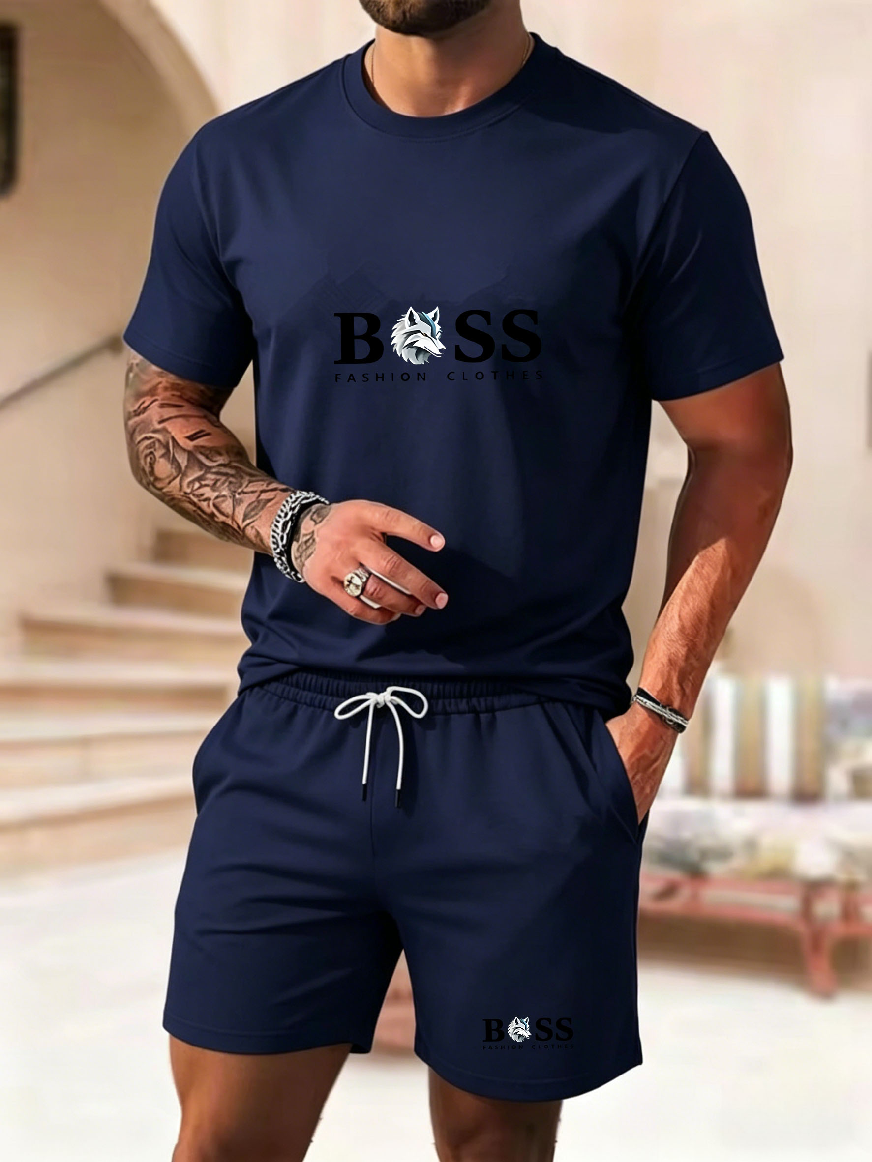 Men's two-piece sportswear sho - Running Gear For Men ulasan dan harga
