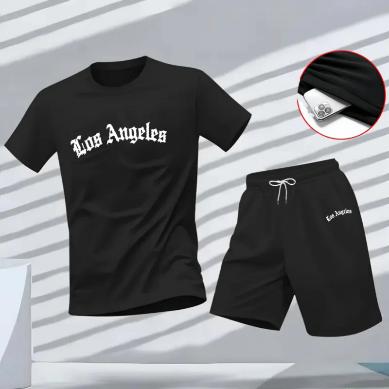 Men's Los Angeles Letter Print - Running Gear For Men ulasan dan harga