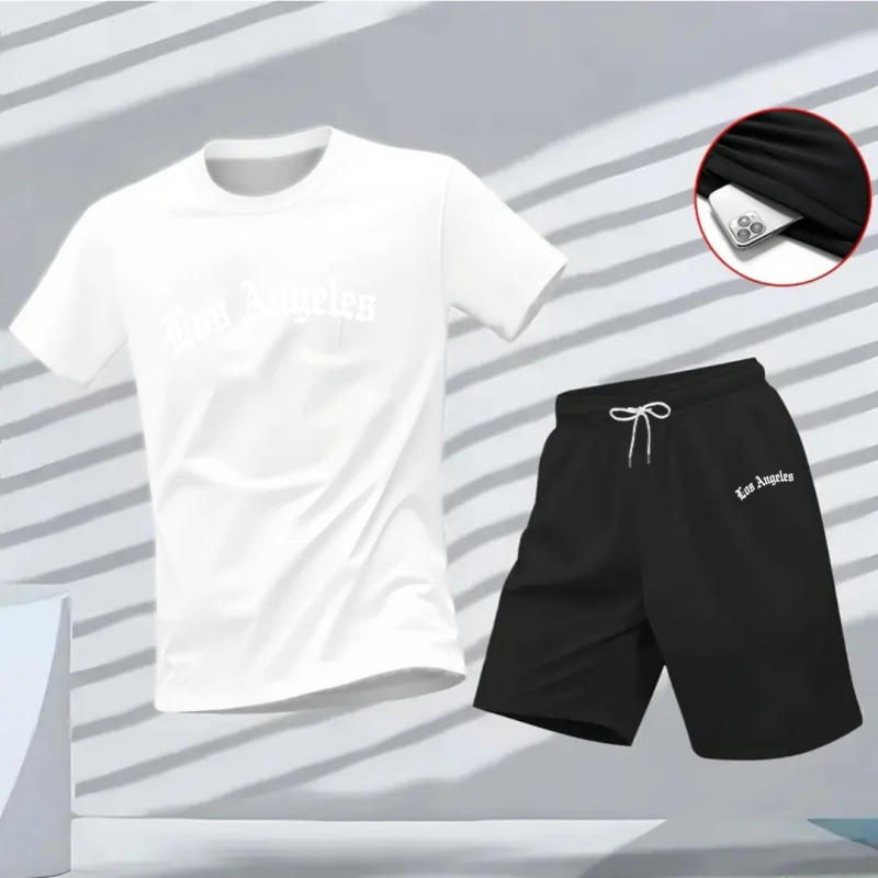 Men's Los Angeles Letter Print - Running Gear For Men ulasan dan harga