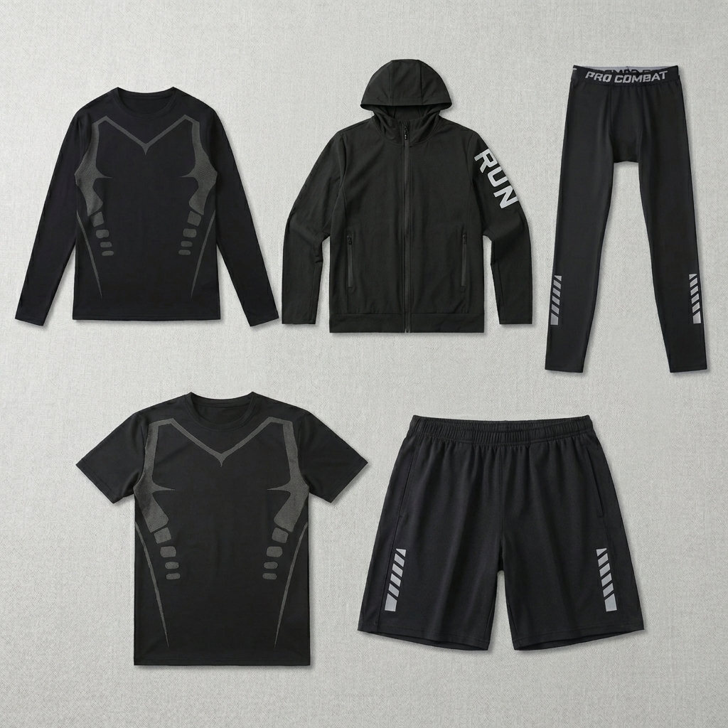 Fitness Full 5 Piecs Set Track - Running Gear For Marathon ulasan dan harga