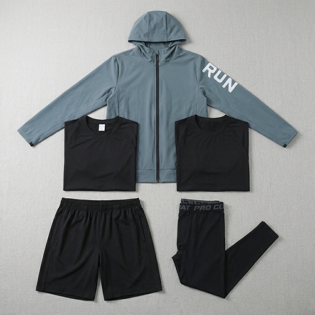 Fitness Full 5 Piecs Set Track - Running Gear For Marathon ulasan dan harga