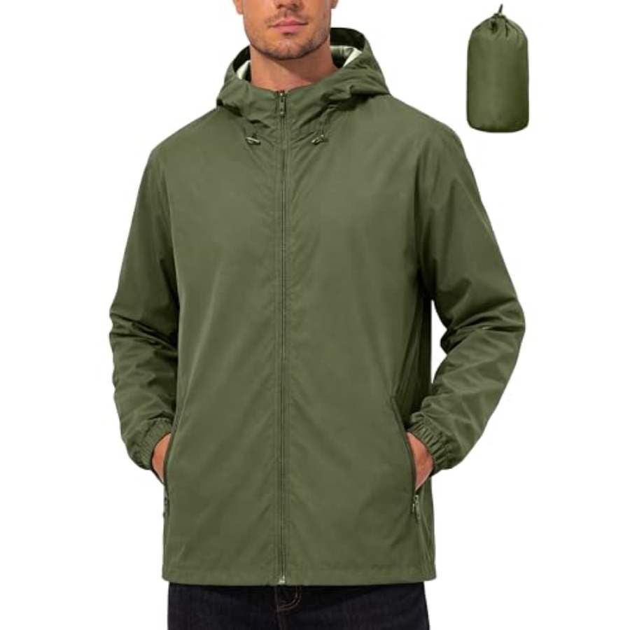 UIQUR Mens Rain Jacket Lightwe - Running Gear For Rain ulasan dan harga