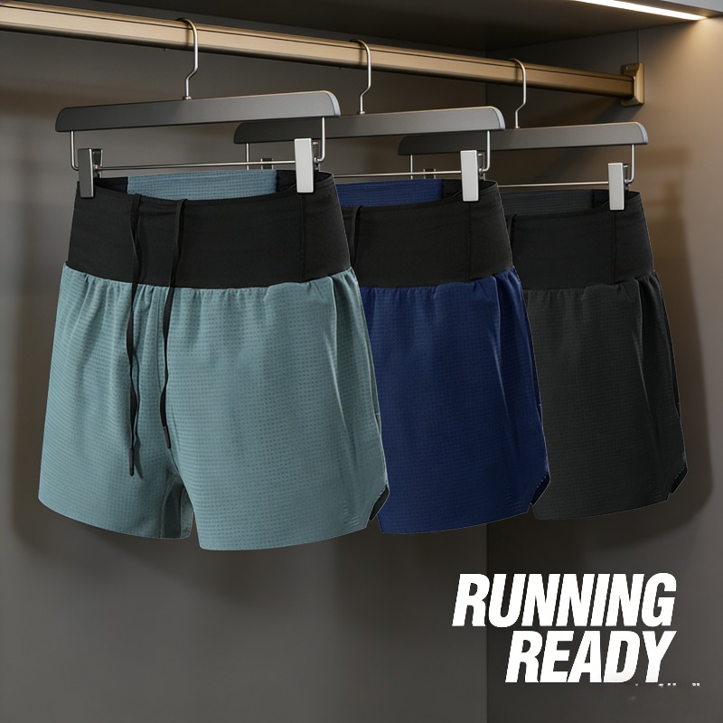 Men 3 Inch Running Shorts Quic - Running Gear For Marathon ulasan dan harga