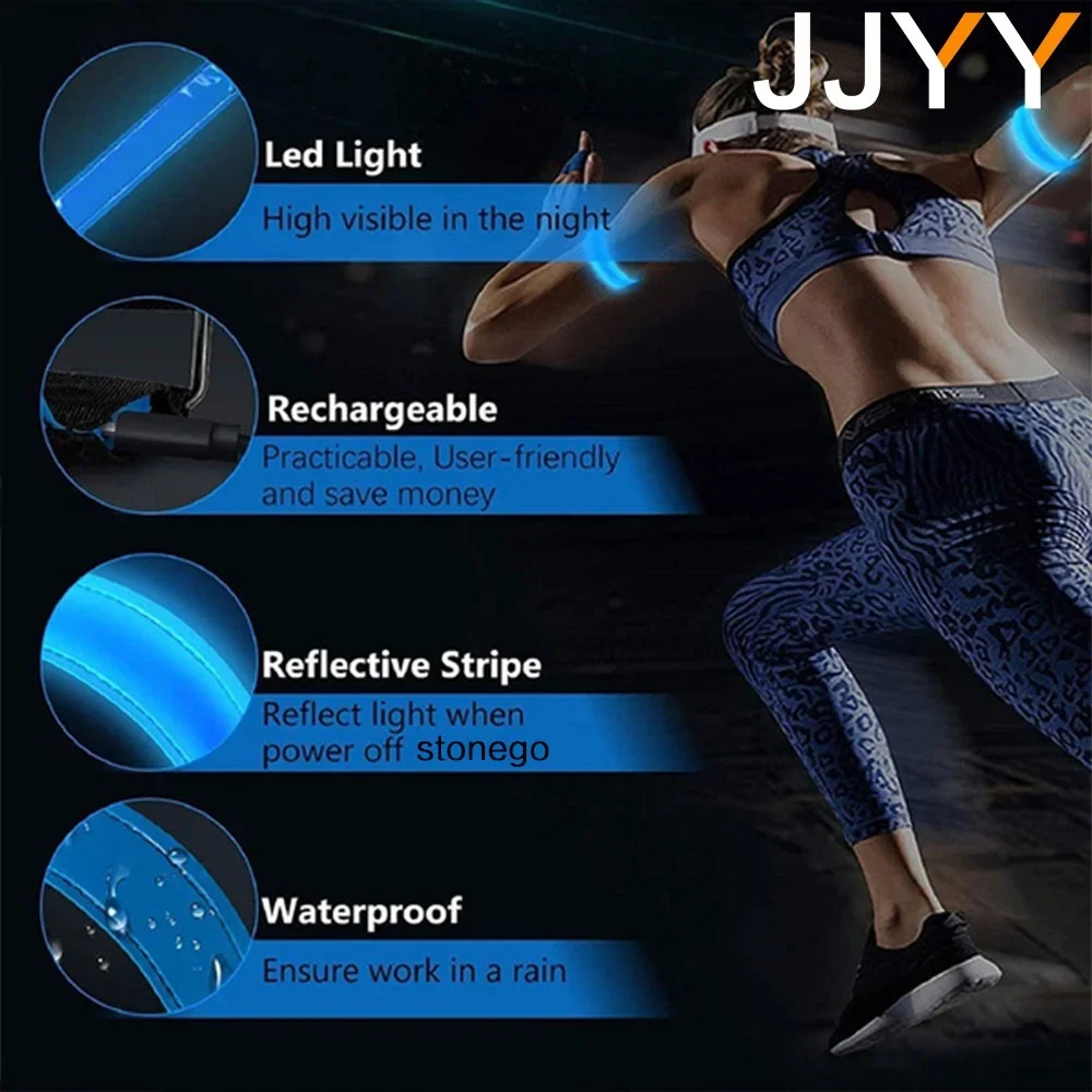 USB Rechargeable LED Armband f - Running Gear Parts ulasan dan harga
