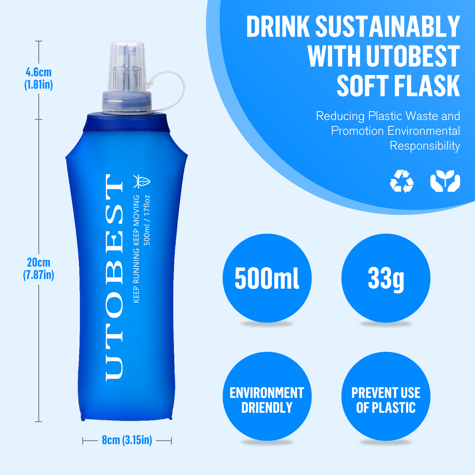 UTOBEST 250ml 350ml 500ml Soft - Running Gear Water ulasan dan harga