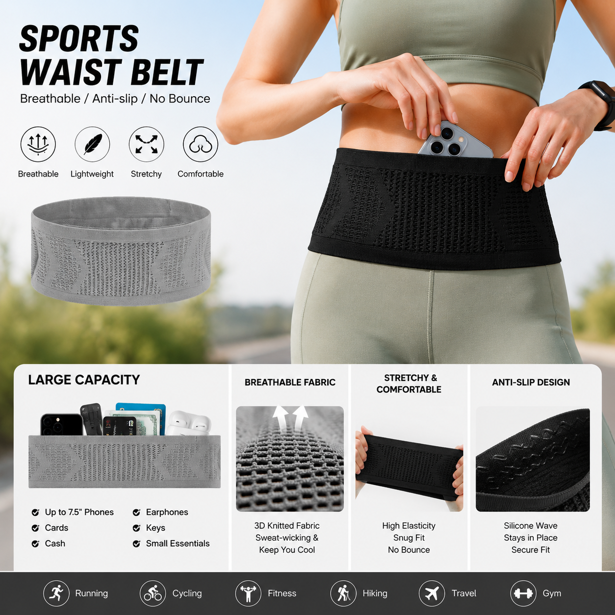 Invisible Anti-Theft Running W - Running Gear Ultramarathon ulasan dan harga
