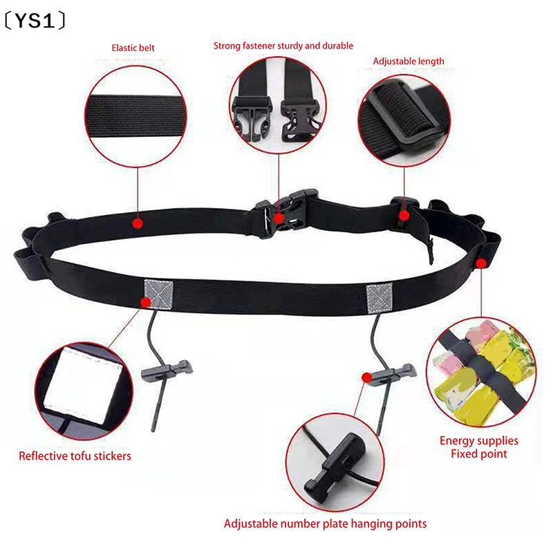 〔YS1〕Running Race Number Belt  - Running Gear Motor ulasan dan harga
