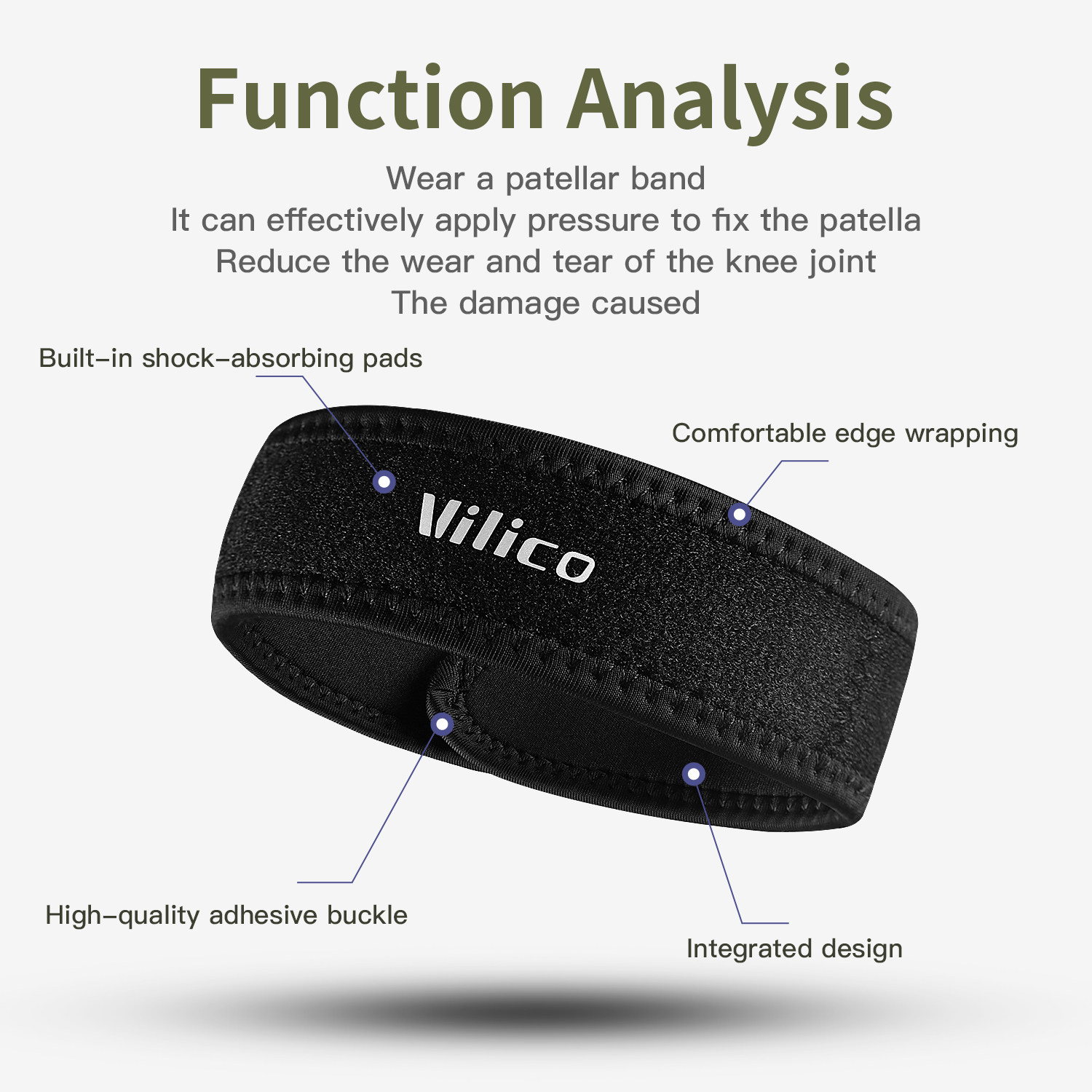 1PC Patella Kneecap Band Silic - Running Gear Parts ulasan dan harga